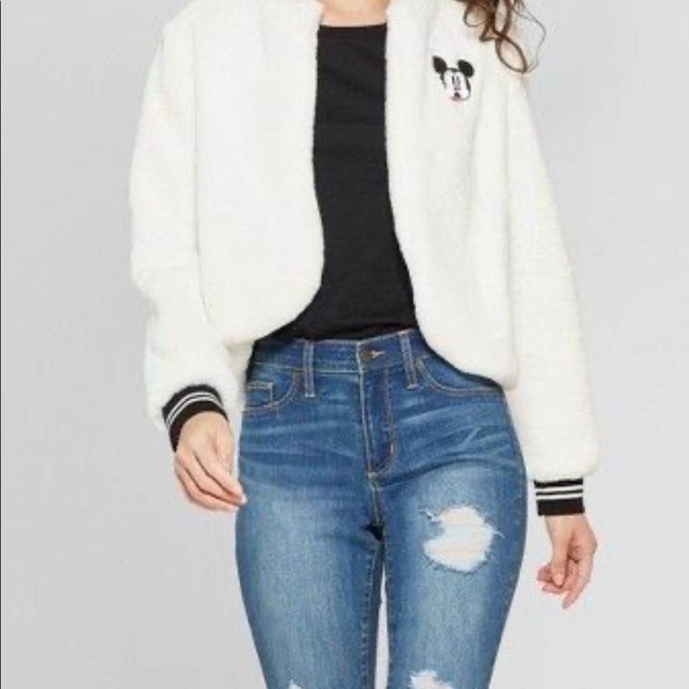 Mickey Faux Fur white Jacket